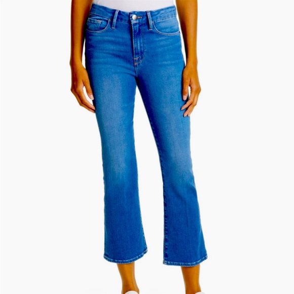 COPY - Frame Le Crop Mini Boot Cut Jeans in Filbert - Picture 1 of 10